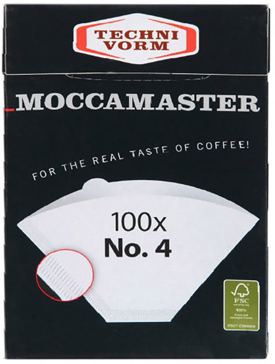 Carta da filtro Moccamaster n.4 - kbg select e kbgt - 100 pezzi