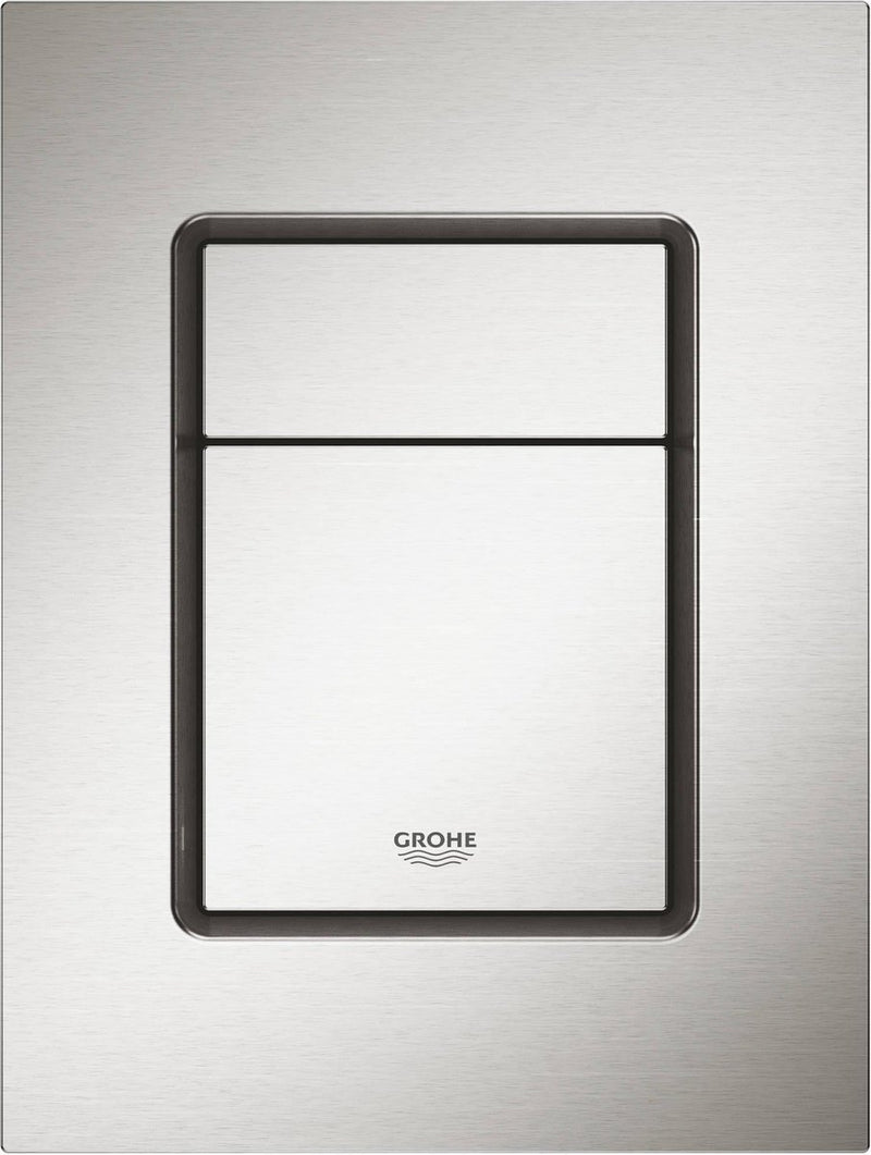 Inodoro con panel de control cosmopolitan Grohe skate - doble descarga - supersteel (acero inoxidable)