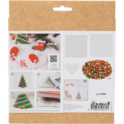 Nabbi hobby set bioperle, Babbo Natale, calza di Natale, cuore di Natale, albero di Natale e renna, 1 scatola