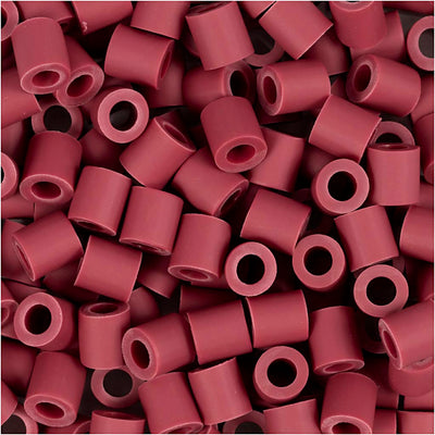 Nabbi biobeads de , medidas 5x5 mm, medida del agujero 2,5 mm, medianas, burdeos, 1000 piezas 1 caja