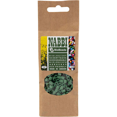 Creativ company nabbi biobeads 5x5mm verde scuro - 1000 pz.