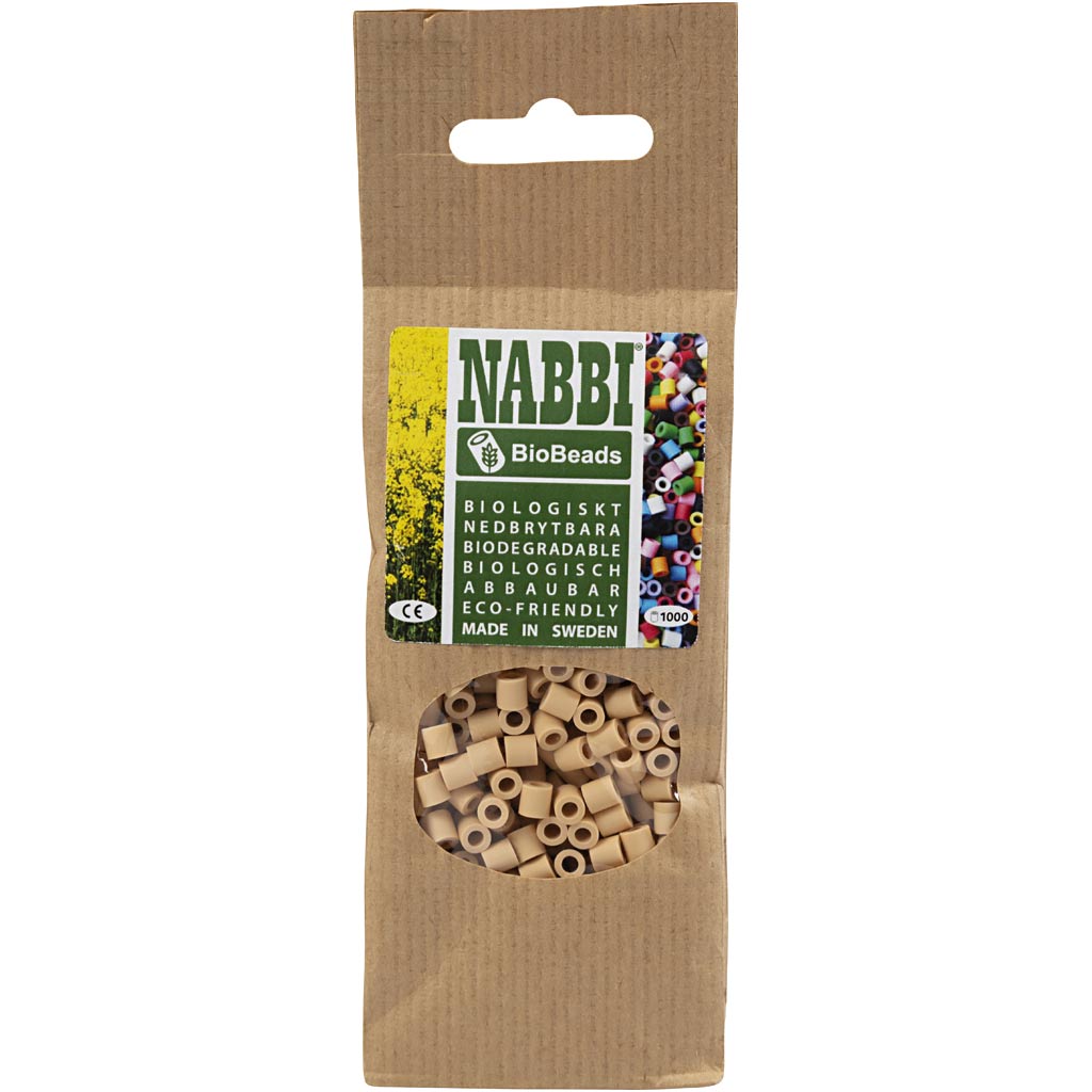 Creativ company nabbi biobeads 5x5mm crema - 1000ud.