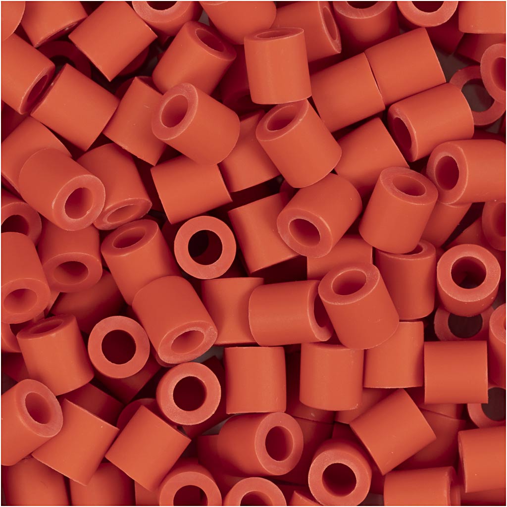 Nabbi biobeads from , size 5x5 mm, hole size 2.5 mm, medium, light red, 1000 pieces 1 box
