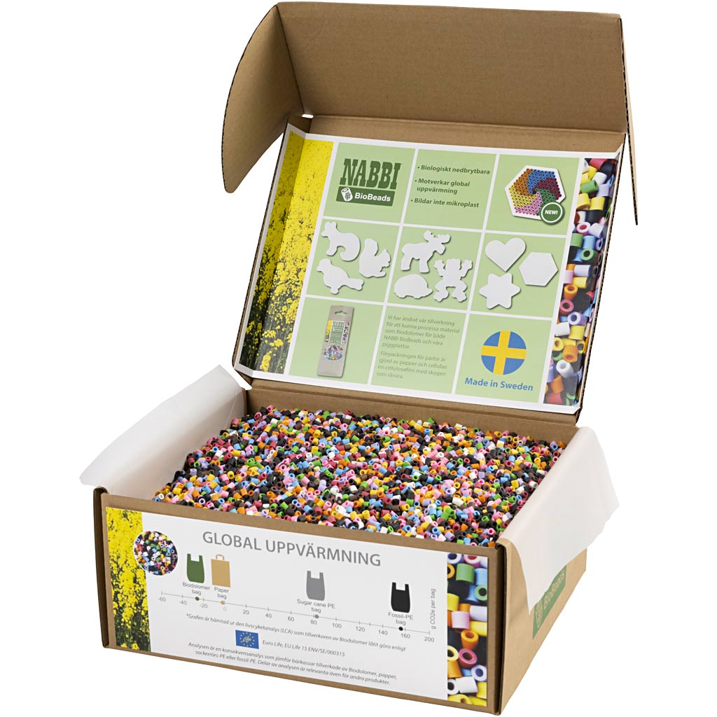Perline biologiche Nabbi dell'azienda Creativ con colori standard - 55000 pezzi.