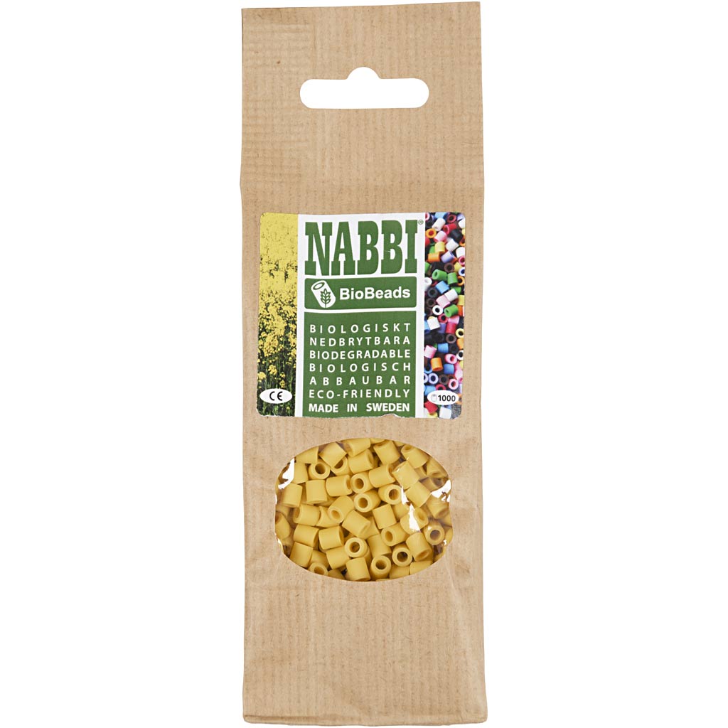 Creativ company nabbi biobeads 5x5mm giallo - 1000pz.