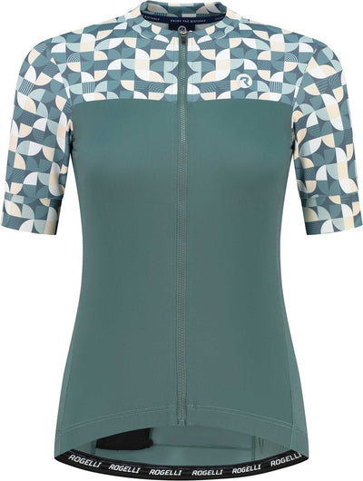 Rogelli essential graphic cycling shirt - short sleeves - women - mint - size s