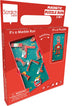 Puzzle magnetico da grattare - robot - 2-in-1 - puzzle e pista per biglie con 5 biglie - 3 anni