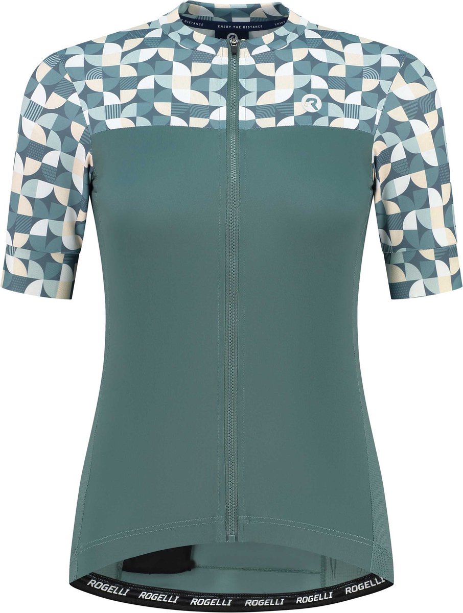 Rogelli essential graphic fietsshirt - korte mouwen - dames - mint - maat m