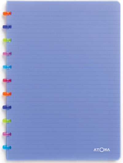 Atoma atome tutty frutti schrift - a4 - 144 pagina's - gelinieerd - transparant blauw