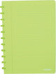 Cuaderno de moda Atoma, tamaño A4, 144 páginas, rayado, verde transparente