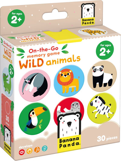 Panda de plátano - On -the -GO Memory Game Wild Animals - 30dlg.