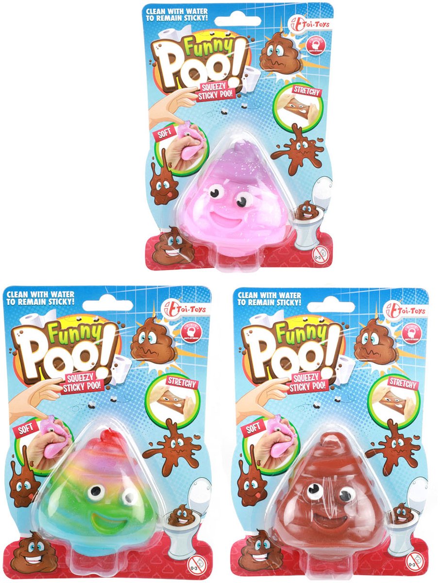 Toi-Toys Funny Poo Sticky Stretchy Smiling Turd