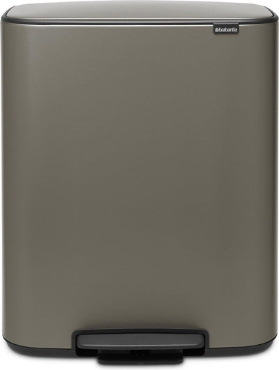 Pattumiera Brabantia bo - 60 litri - 1 scomparto - platino