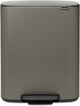 Brabantia bo prullenbak - 60 liter - 1 vak - platinum