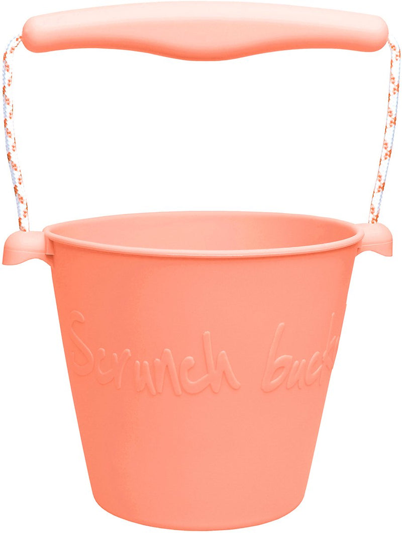 Secchiello giocattolo Scrunch - corallo - pieghevole - riciclabile