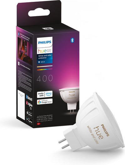 Philips hue spot - luce bianca e colorata - 1 confezione - mr16