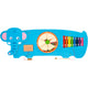 Tablero de actividades de madera Viga con elefante, dimensiones 91x32x4,6 cm, 1 pieza
