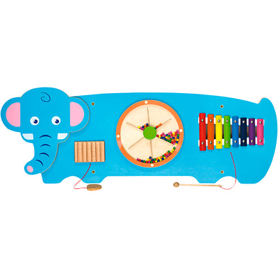 Tavola attività in legno Viga con elefante, dimensioni 91x32x4,6 cm, 1 pezzo