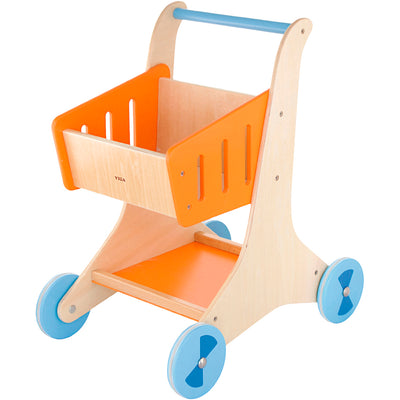 Carrello spesa in legno Viga, dimensioni 48x30x41,5 cm, 1 pezzo