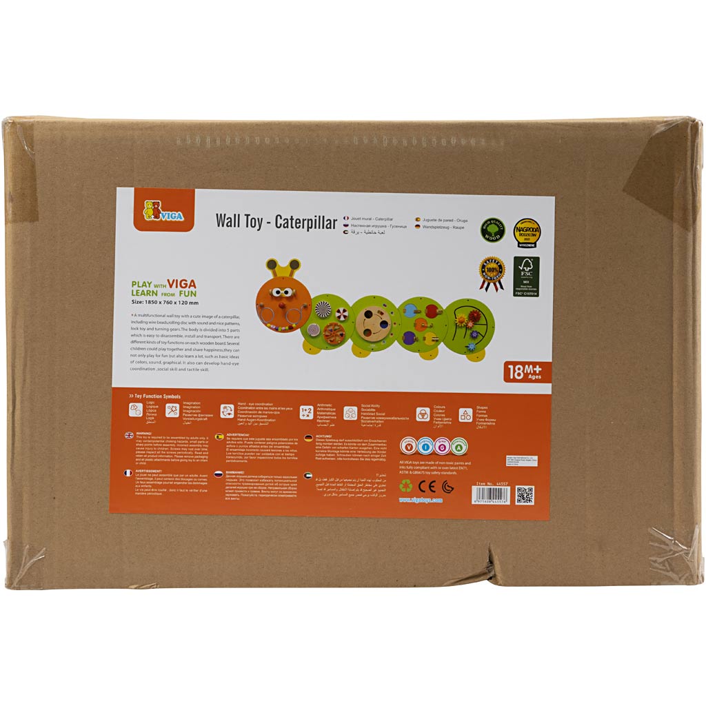 Parete gioco attività Viga, h: 83 cm, l: 185 cm, 1 pezzo