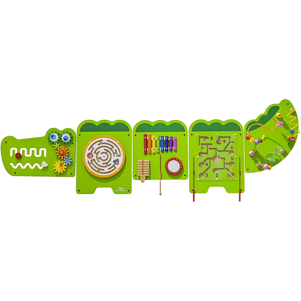 Parete gioco Viga con design coccodrillo, dimensioni 187x61 cm, 1 pezzo