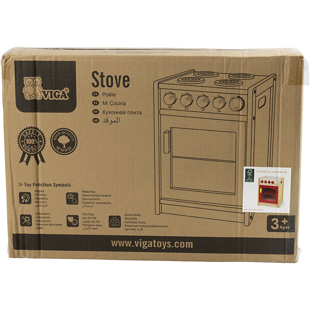 Viga play stove, dimensions 40x54x36 cm, 1 piece