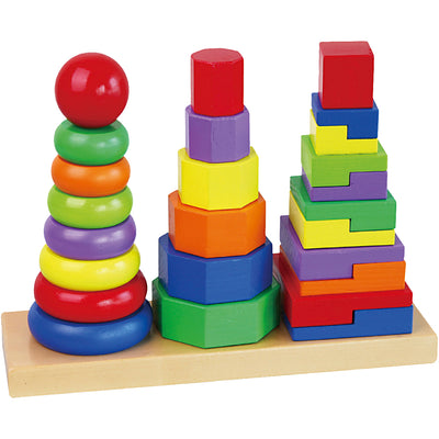 Torre apilable geométrica Viga, dimensiones 28x21x9 cm, 1 juego