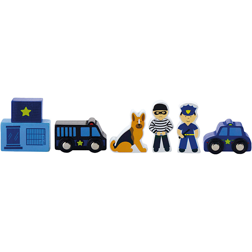 Accessori ferroviari Viga, polizia, 6 parti 1 set