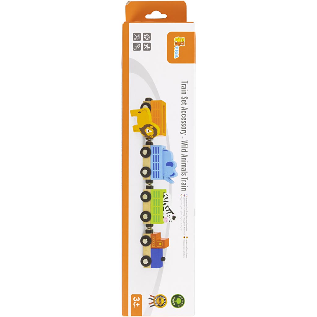 Accessori ferroviari Viga, treno con animali, 7 parti 1 set