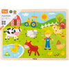 Viga rompecabezas de madera, animales de granja, medidas 30x22,5 cm, 24 piezas, 1 pieza