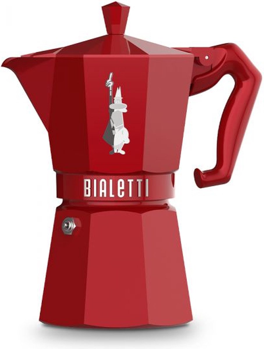 Bialetti moka exclusive coffee maker red 6t