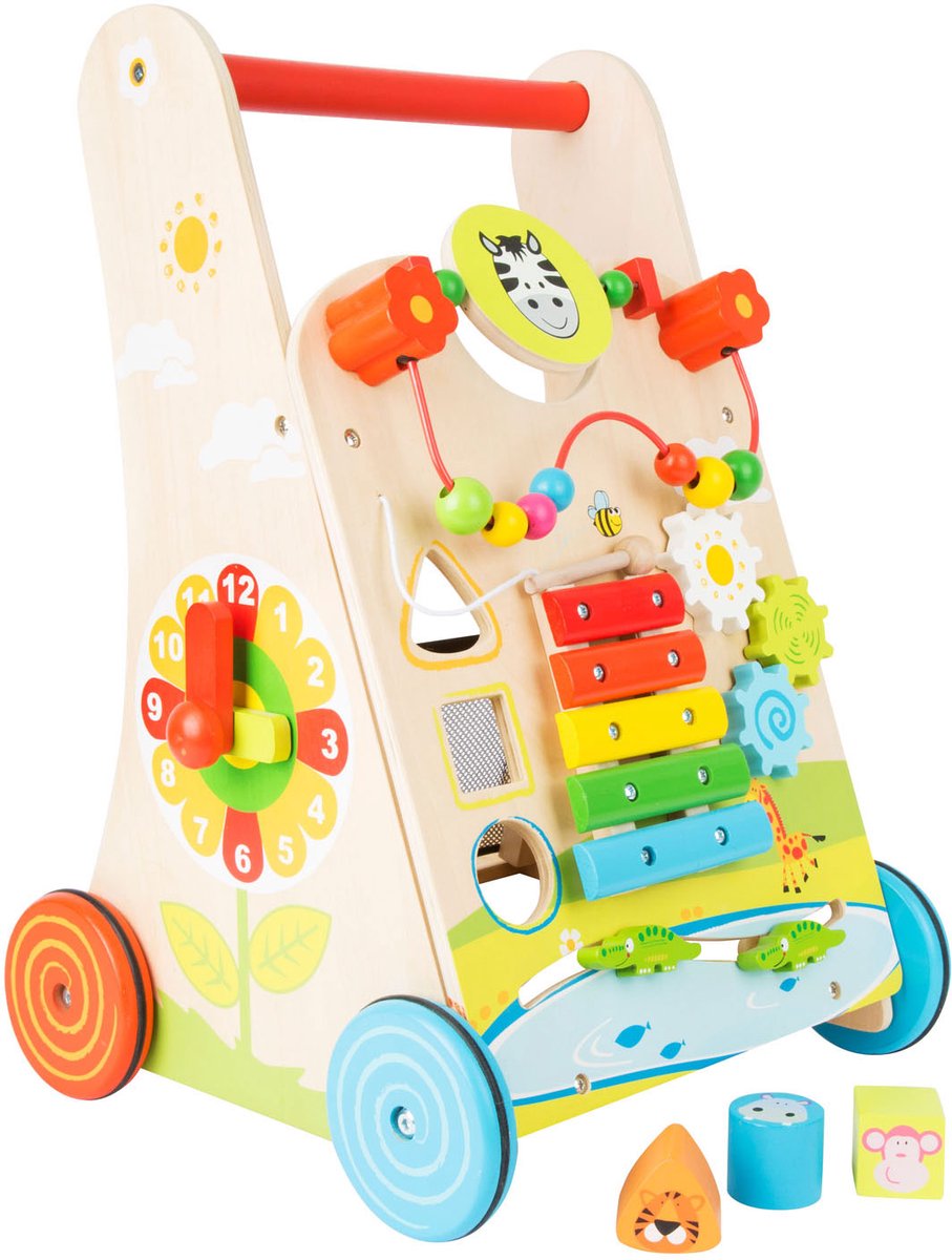Small foot wooden baby walker colorful