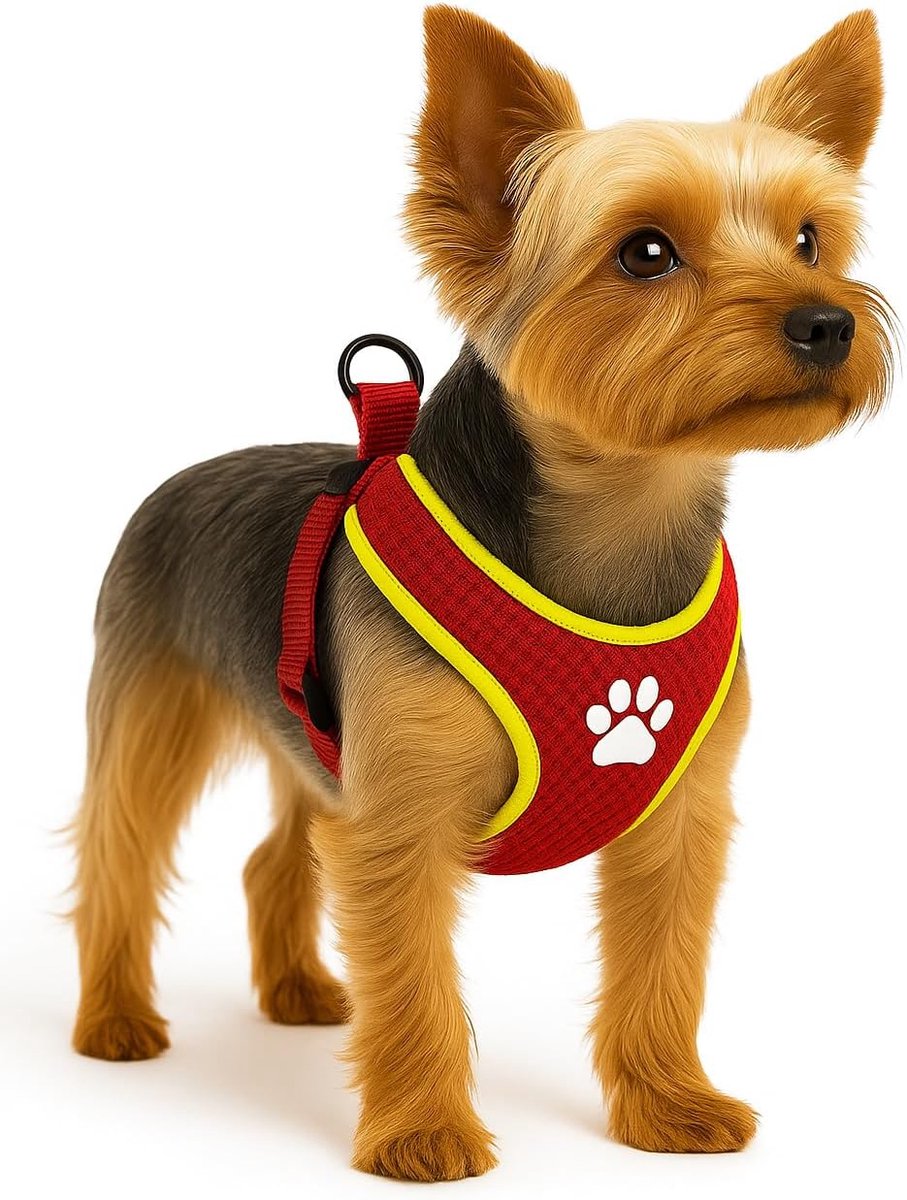 Arnés para perros Flamingo - arnés para perros - arnés para perros antitirones - arneses para perros - arnés para perros antitirones - step go tasha - rojo - talla xs - a:45cm b:45-50cm x 12mm x 5mm