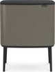 Brabantia bo touch bin prullenbak - 36 liter - 1 vak - platinum