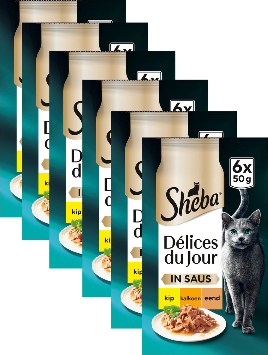 Sheba cibo per gatti - delices du jour - pollame in salsa - cibo umido - 36x50g
