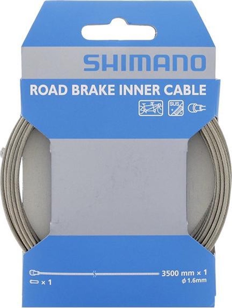 Cable interior de freno sus de acero inoxidable tándem de carretera Shimano 1,6 mm x 3500 mm