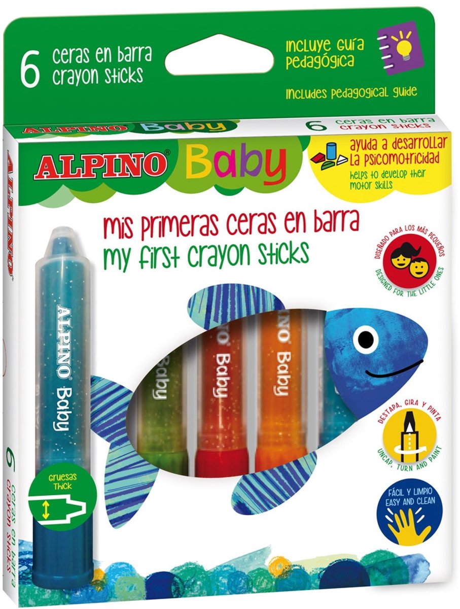 Alpino doos 6 verfstift baby