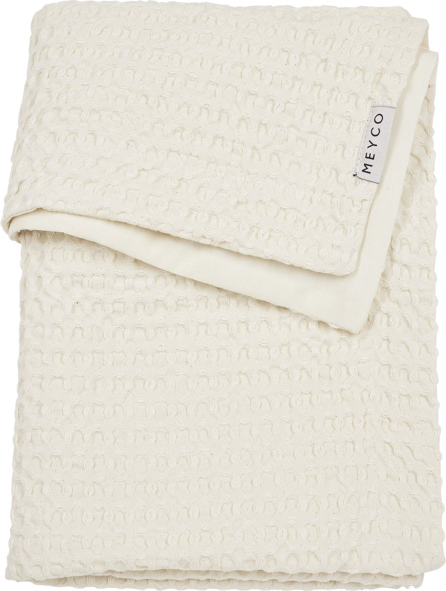 Coperta per culla Meyco in cotone waffle per bambini - natura - 100x150 cm - 1.0 tog