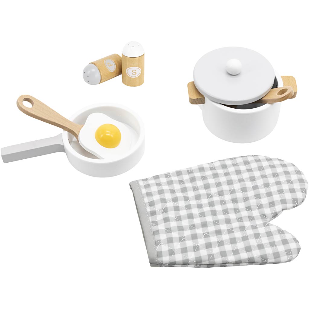 Set di padelle in legno Viga, i colori possono variare, 6 parti 1 scatola