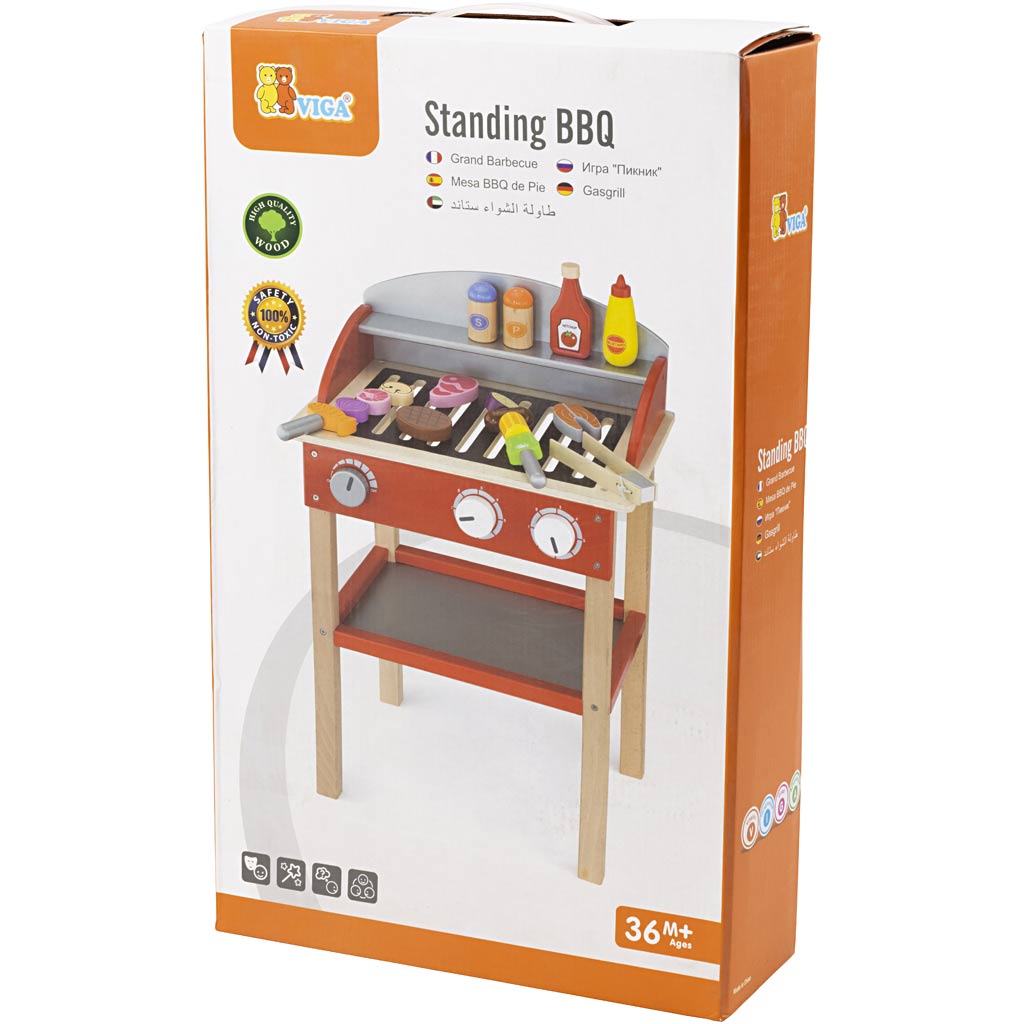 Viga wooden barbecue, dimensions 39x60x26 cm, 1 piece