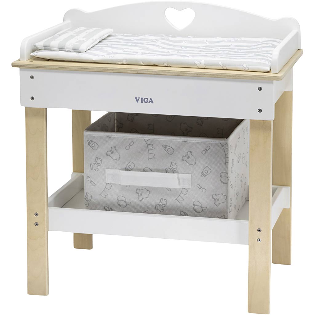 Fasciatoio per bambole Viga con vasca, h: 50 cm, l: 54,5 cm, l: 30 cm, 1 pezzo