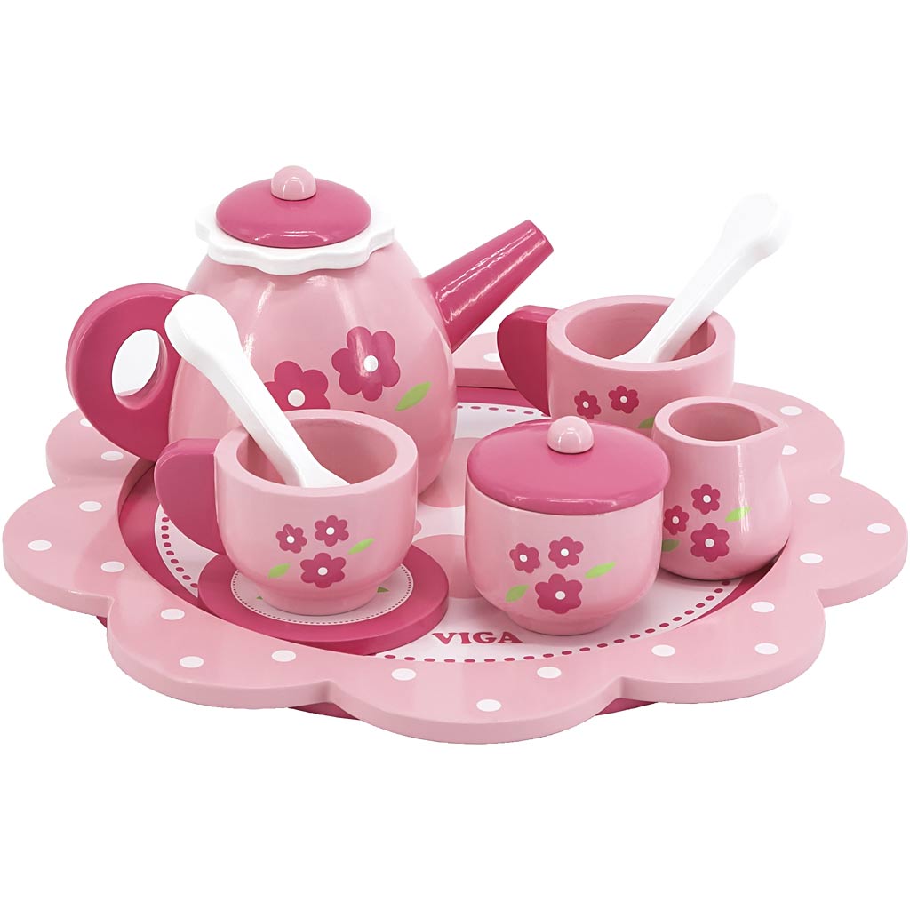 Juego de té Viga, h: 9,5 cm, p 24 cm, 9 piezas 1 caja