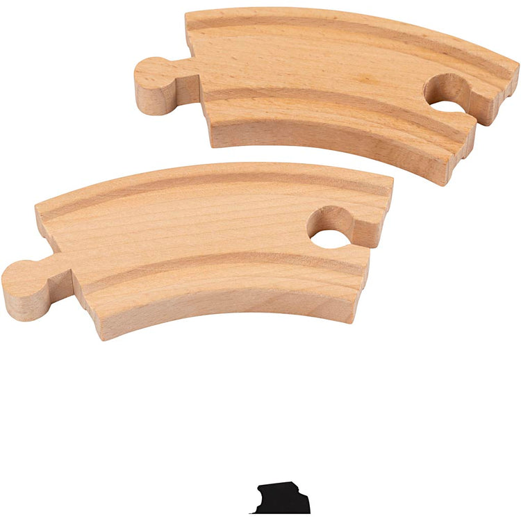 Ferrocarril Viga, curva corta, l: 9 cm, 4 piezas 1 caja