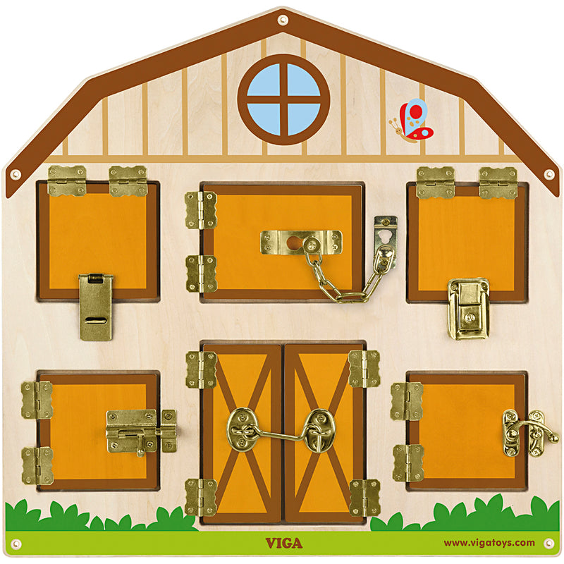 Tavola attività Viga House Locked, dimensioni 44x44 cm, 1 pezzo