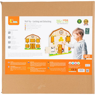 Tablero de actividades cerrado Viga house, tamaño 44x44 cm, 1 pieza