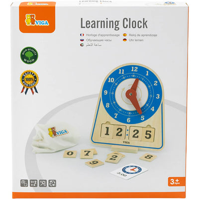 Orologio didattico Viga, h: 28 cm, l: 26 cm, l: 13, 1 pezzo
