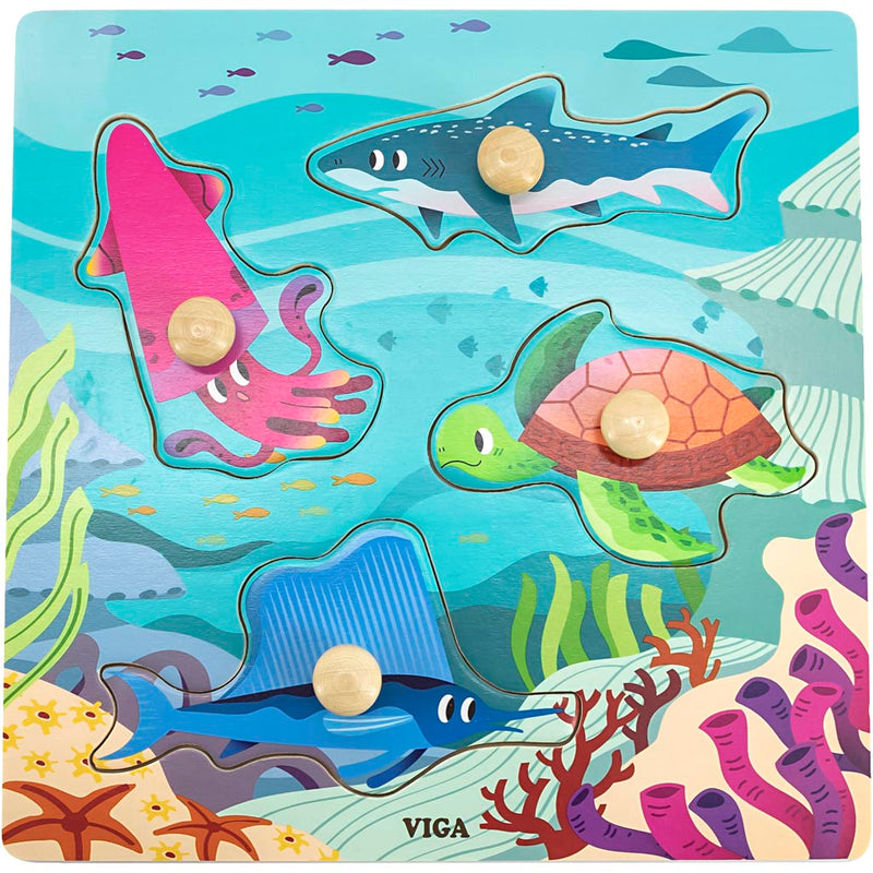 Puzzle Viga con botones, al: 26 mm, l: 22 cm, a: 22 cm, 1 pieza