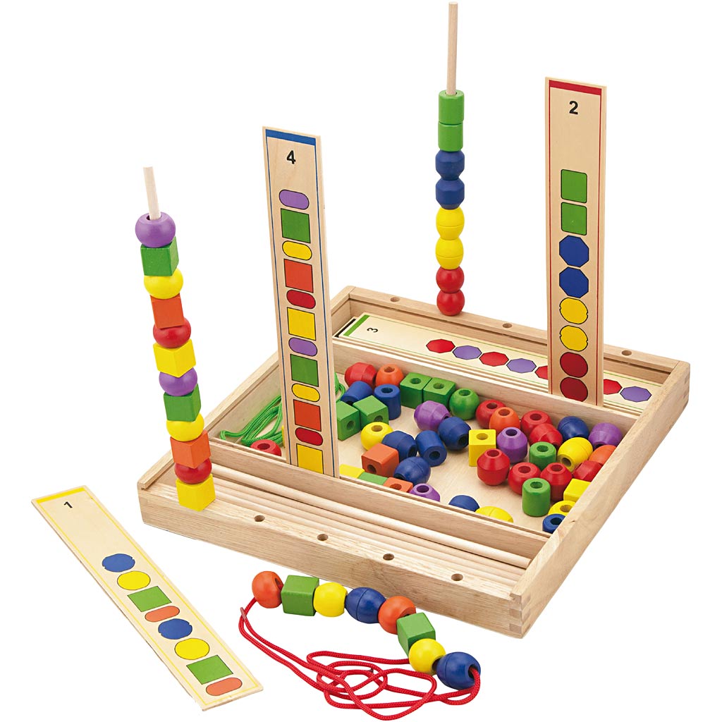 Juego de cuentas Viga, alto: 4 cm, largo: 33 cm, ancho: 33 cm, 94 piezas 1 caja
