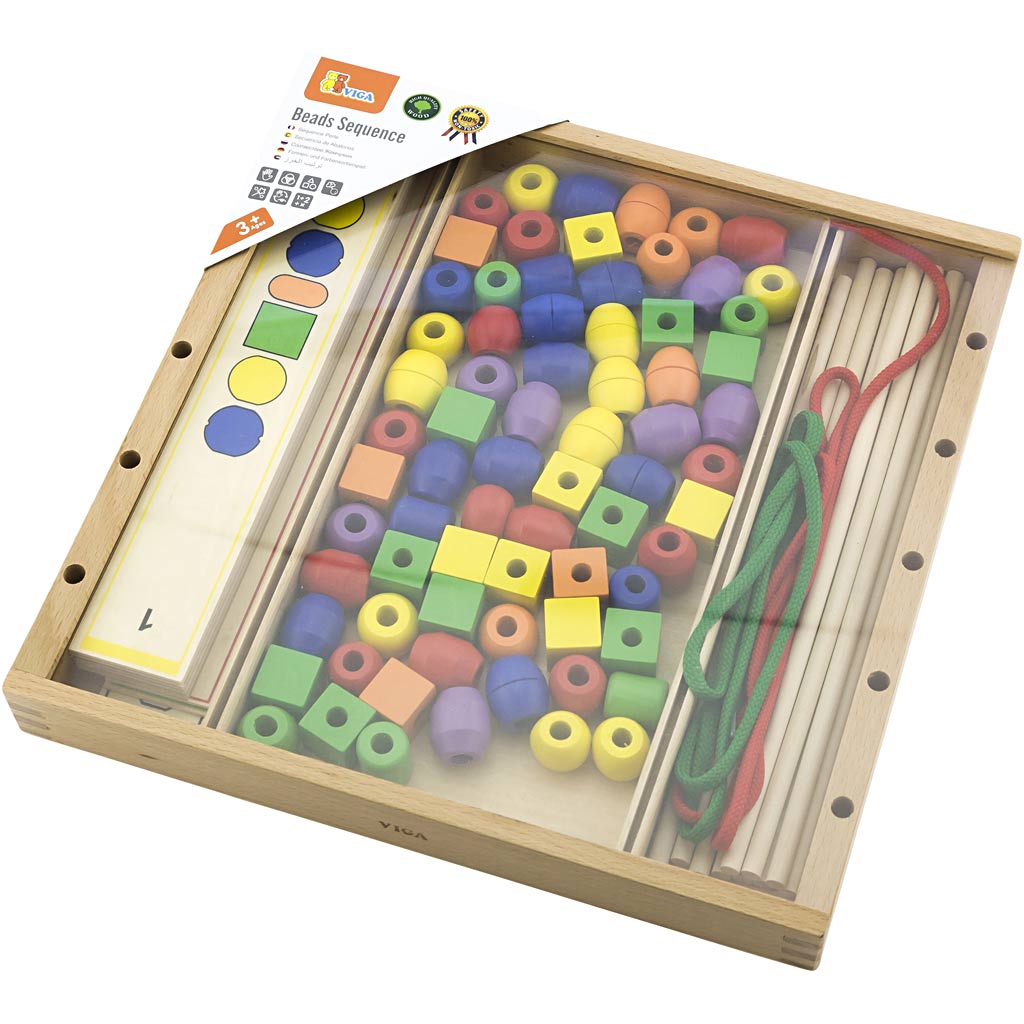 Gioco con perline Viga, h: 4 cm, l: 33 cm, l: 33 cm, 94 parti 1 scatola