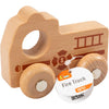 Auto in legno Viga, camion dei pompieri, h: 4,3 cm, l: 9 cm, l: 7,5 cm, 1 pezzo